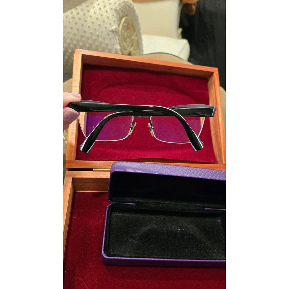 Alain Mikli A02017 MOJN Eyeglass Frames 52-17-135 Black White France w/Case